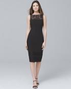 White House Black Market Lace-detail Black Sheath Dress