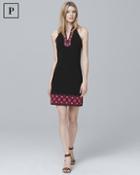 White House Black Market Petite Sleeveless Embellished Knit Shift Dress