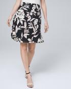 White House Black Market Floral Soft A-line Skirt