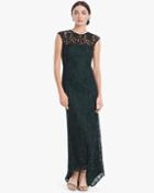White House Black Market Carmen Marc Valvo Lace Beaded High-low Gown
