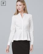 White House Black Market Women's Petite Peplum Blouse