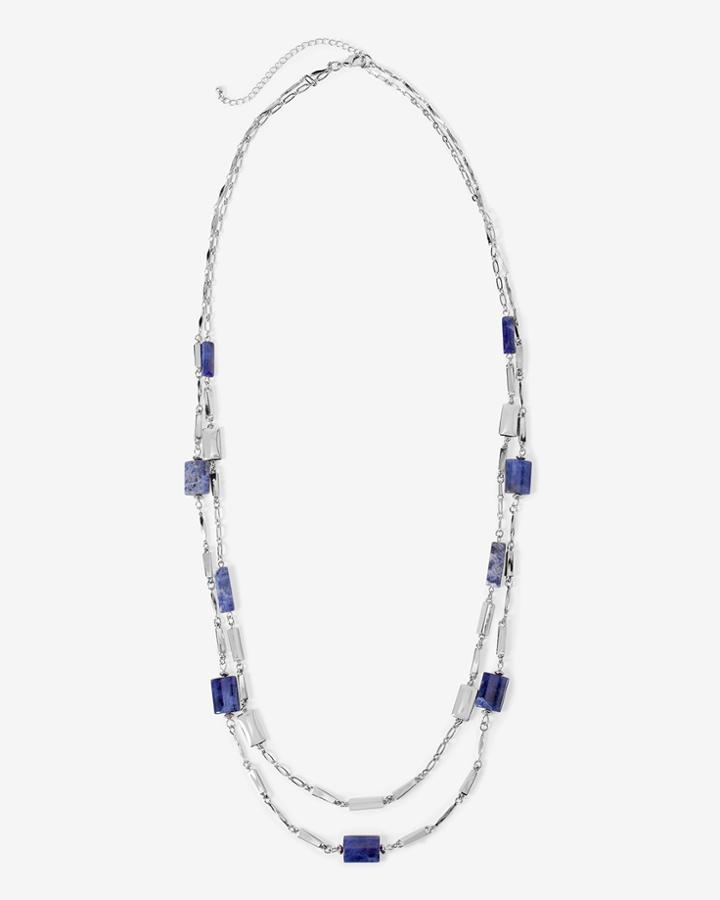 White House Black Market Women's Sodalite Double-strand Necklace