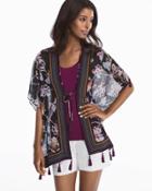 White House Black Market Women's Floral Scarf Print Cover-up