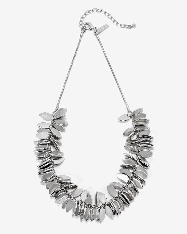 White House Black Market Women's Metal Petals Short Necklace
