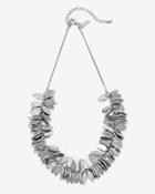 White House Black Market Women's Metal Petals Short Necklace
