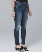 White House Black Market Curvy Mid-rise Destructed Skinny Jeans