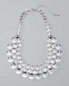 White House Black Market Lucite Beaded Statement Necklace