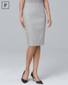 White House Black Market Women's Petite Linen-blend Pencil Skirt