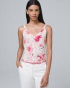 White House Black Market Ultimate Reversible Floral/abstractwoven Cami