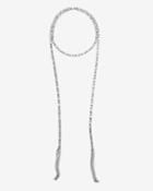 White House Black Market Silvertone Metal Double-tassel Lariat Necklace