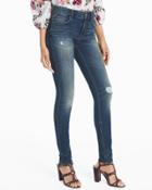 White House Black Market Women's High-rise Destructed Skinny Jeans