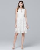 White House Black Market Women's Lace Fit-and-flare Dress