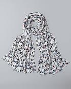 White House Black Market Abstract Dot Scarf