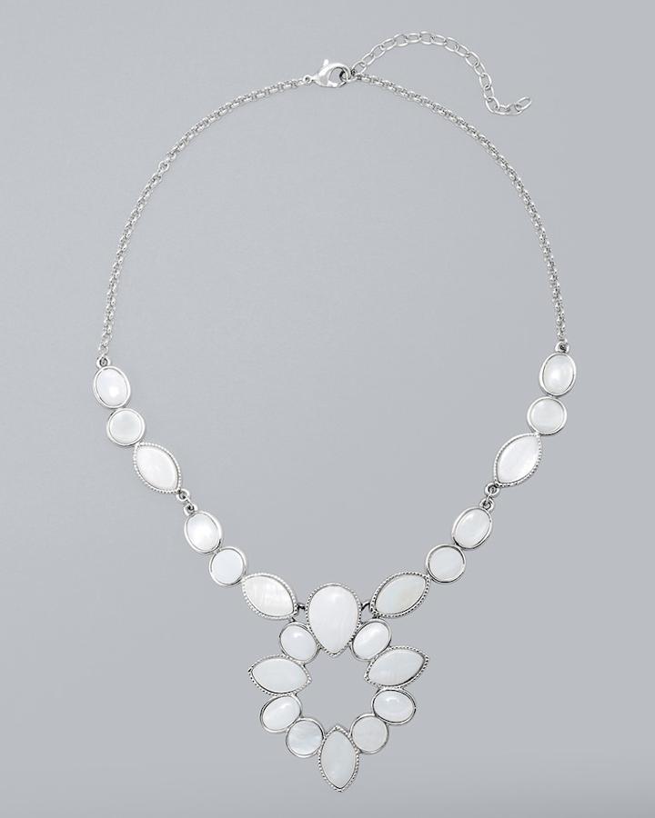 White House Black Market Women's Mother-of-pearl Short Pendant Necklace