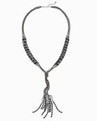 White House Black Market Fringe Tassel Pendant Necklace