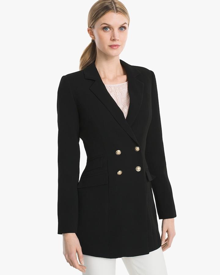 White House Black Market Women's Longline Blazer Jacket