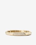 White House Black Market Women's Goldtone Stretch Bracelet With Crystals From Swarovski
