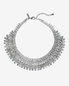 White House Black Market Women's Clear Stone Statement Necklace