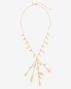 White House Black Market Women's Dangle Leaf Necklace