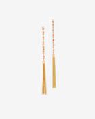 White House Black Market Women's Beaded Tassel Earrings