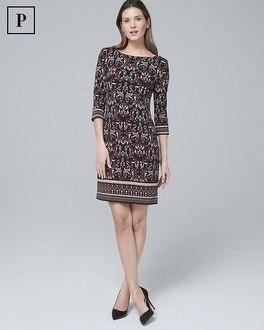 White House Black Market Petite Ultimate Reversible Arabesque Print/solid Shift Dress