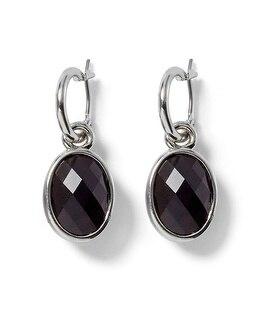 White House Black Market Reversible Imperial Purple/black Drop Earring
