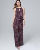 White House Black Market Printed Wide-leg Jumpsuit With Removable Sash