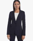 White House Black Market Women's Single-button Knit Blazer Jacket