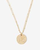 White House Black Market Women's Goldtone Circle Stone Star Pendant Necklace