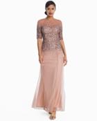 White House Black Market Women's Adrianna Papell Ombre Sequin Gown