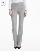 White House Black Market Women's Petite Yarn Dye Slim Bootcut Suit Pants