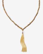 White House Black Market Women's Freshwater Pearl Tassel Necklace