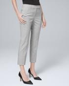 White House Black Market Women's Patterned Straight Cropped Pants