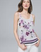 White House Black Market Ultimate Reversible Floral/solid Camisole