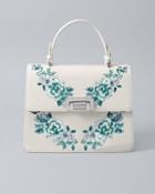 White House Black Market Embroidered Handbag