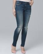 White House Black Market Women's Curvy Destructed Skinny Jeans