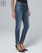 White House Black Market Petite Mid-rise Lace-hem Skinny Crop Jeans