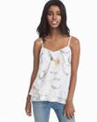 White House Black Market Women's Pleat Back Cami