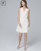 White House Black Market Petite Tassel-belt White Shift Dress