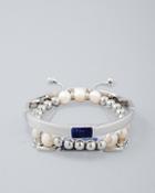 White House Black Market Women's Sodalite & Mother-of-pearl Bracelet Set
