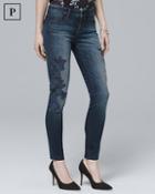 White House Black Market Petite Lace-applique Skinny Ankle Jeans