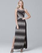 White House Black Market Sleeveless Stripe Knit Maxi Dress