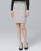 White House Black Market Plaid Suiting Boot Skirt