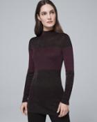 White House Black Market Women's Metallic Colorblock Sweater Tunic