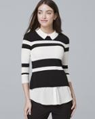 White House Black Market Stripe Twofer Sweater