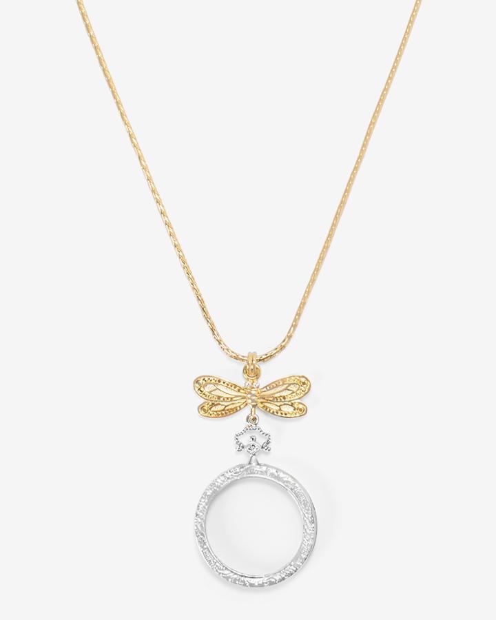 White House Black Market Women's Magnifying Glass Pendant Necklace
