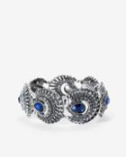 White House Black Market Women's Blue Stone Feather Fan Stretch Bracelet