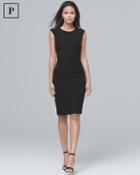 White House Black Market Petite Body Perfecting Black Sheath Dress