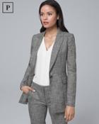 White House Black Market Petite Textured Long-line Blazer Jacket