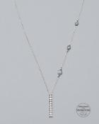 White House Black Market Sterling Silver Pav Pendant Necklace With Zirconia From Swarovski